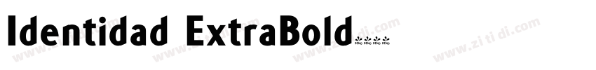 Identidad ExtraBold字体转换